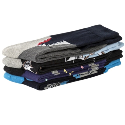 New colorful trendy socks colorful socks shark series casual cotton socks European and American street trend mid-calf socks wholesale