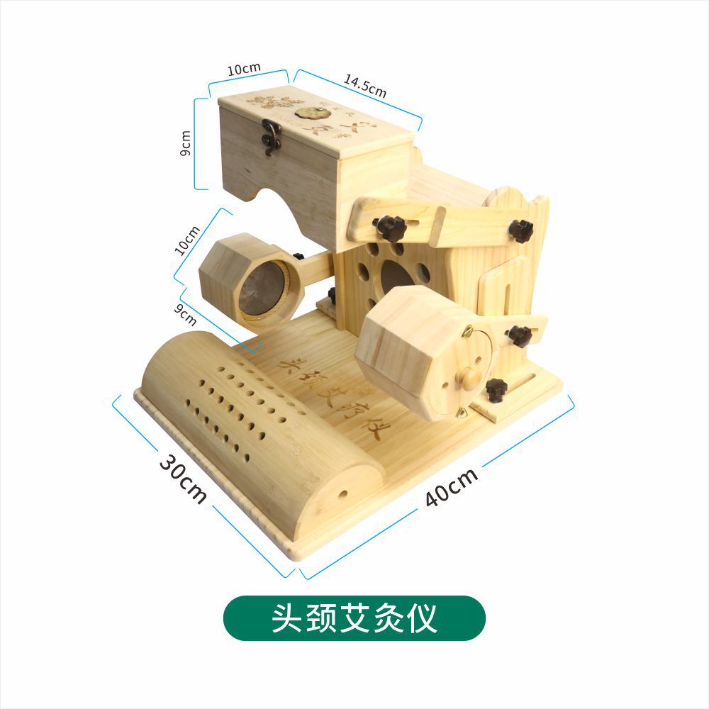 Wooden Moxa Box Eye and Neck Moxibustion Tool for Head Therapy and Daily Wellness preparation