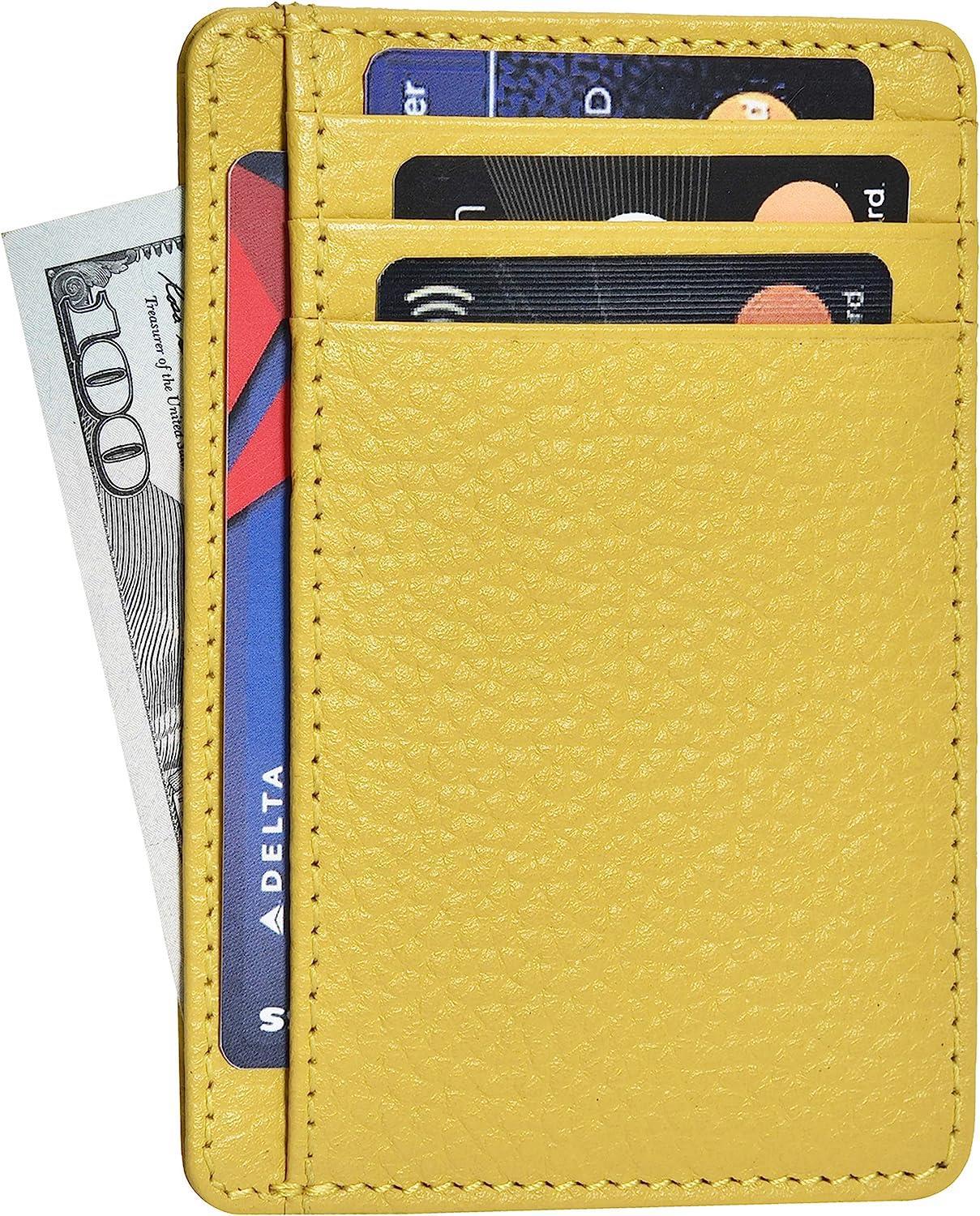 [Real Leather Slim Minimalist Wallet for Men and Women -RFID]
