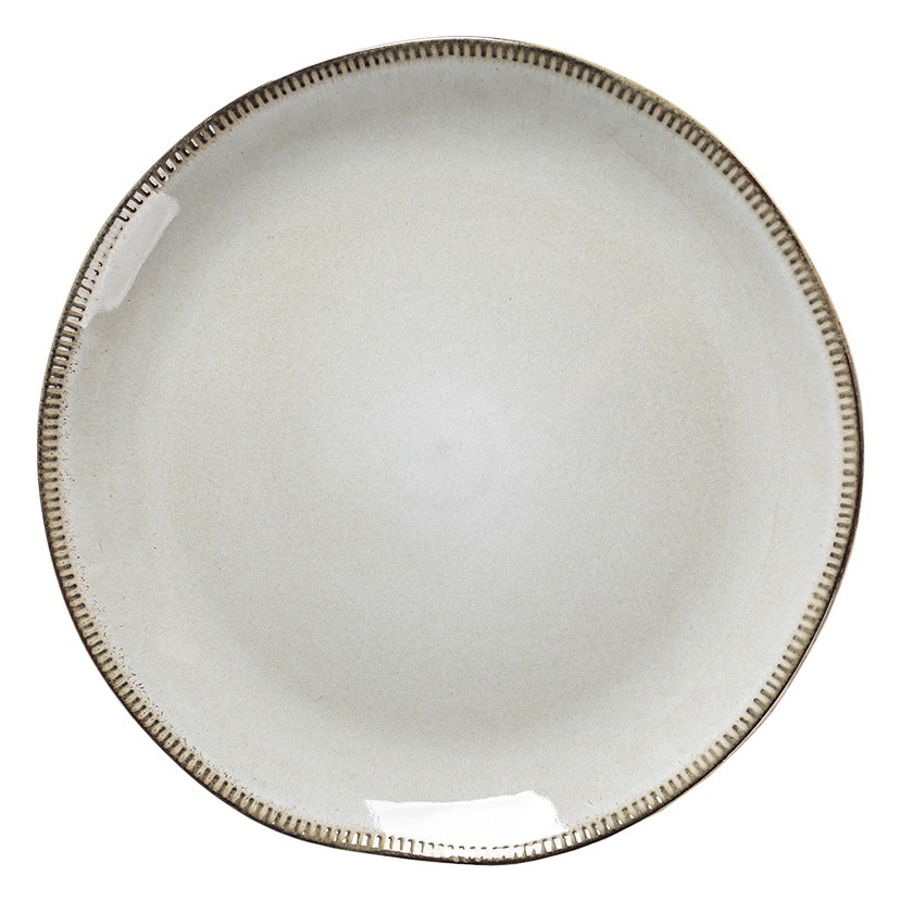 Platos retro y exquisitos, platos prácticos de cerámica, platos de ensalada de restaurante B & B, platos de fiador, platos planos de vajilla