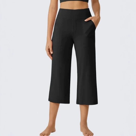 New European and American cross-border yoga capri pants, comfortable and loose straight-leg pants, high-waisted slimming sports casual pants for women New European and American cross-border yoga capri pants, comfortable and loose straight-leg pants, high-waisted slimming sports casual pants for women