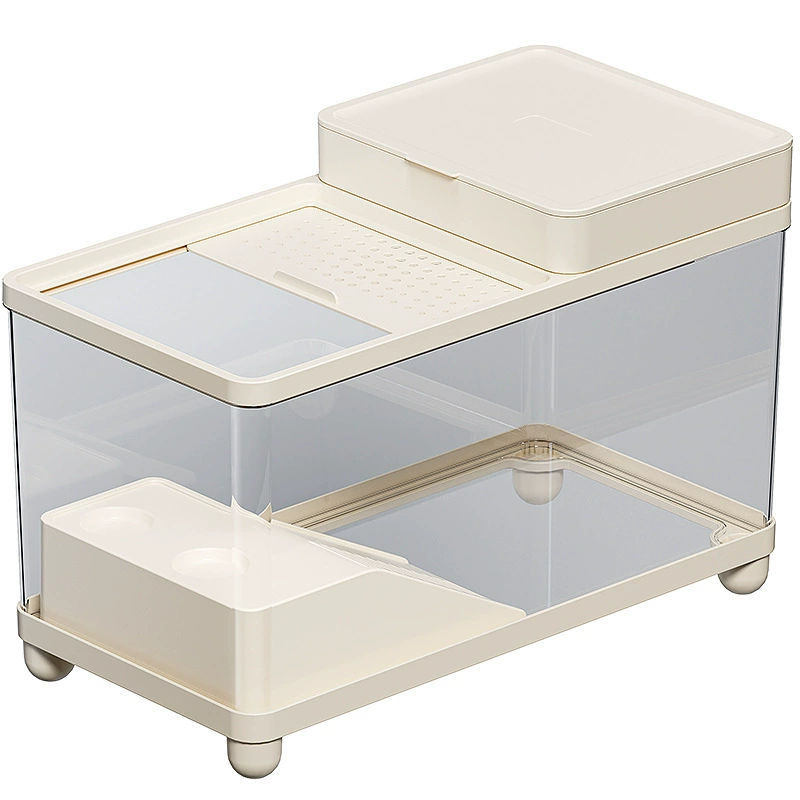 Hermit crab breeding tank ecological landscaping household small villa climbing pet box with climbing platform bottom drainage turtle tank