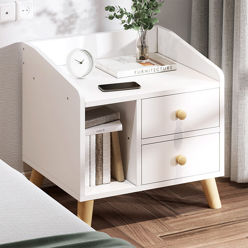 Mesa de cabezal de cama simple moderna estante de dormitorio simple gabinete de almacenamiento al final de la cama pequeño gabinete de cabezal de cama para alquiler