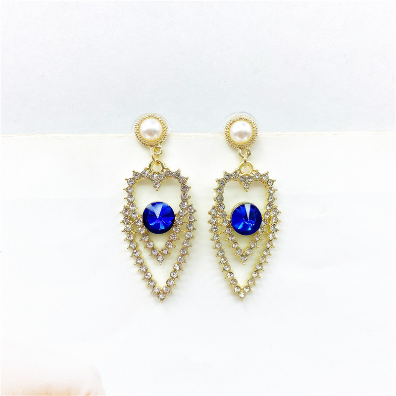 Exaggerated Diamond Retro Crystal  Female French Earrings display picture 4