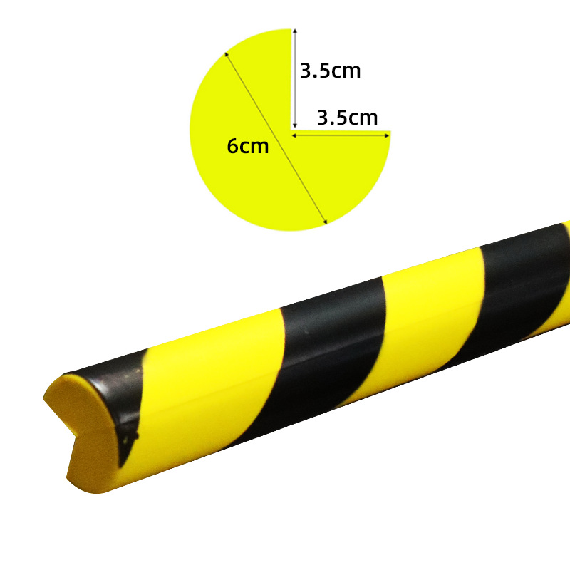 PU聚氨酯翼门抗撕裂地铁门pu自结皮防撞条黑黄防撞条