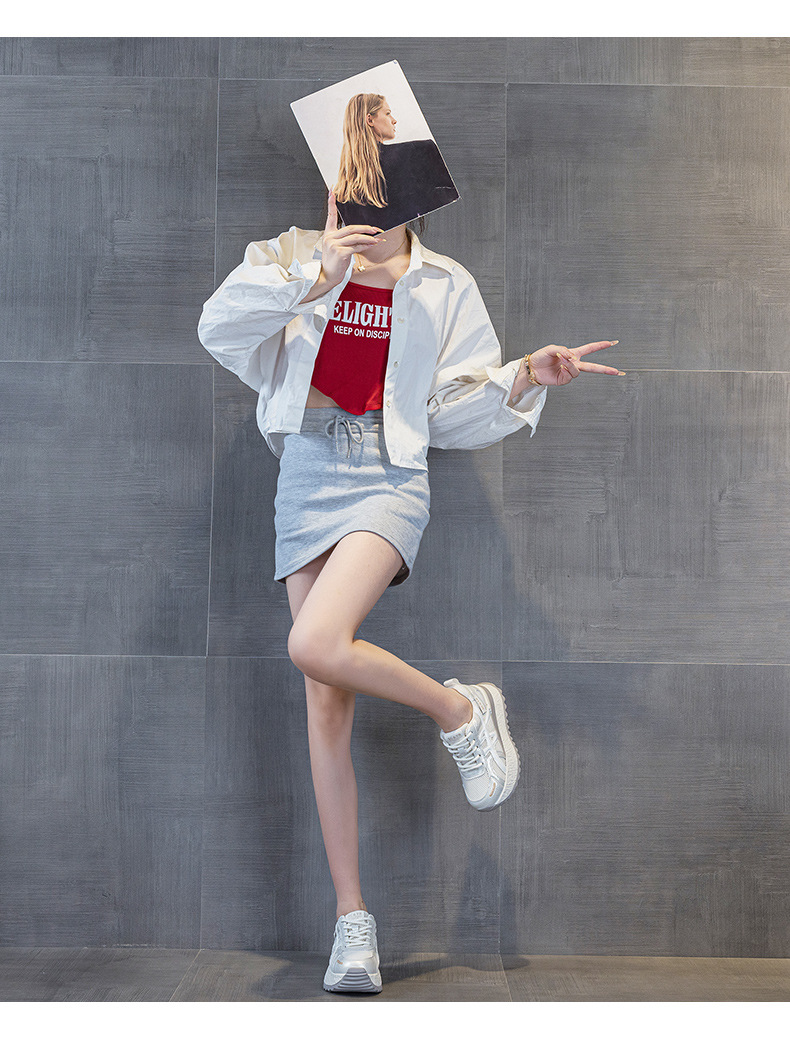 Giày sneaker nữ đế dày chunky phong cách thể thao thời trang mới thu 2026 — M2878 đen, M 2878m màu, M2878 màu đỏ, M2878 màu xanh lá cây chi tiết 27