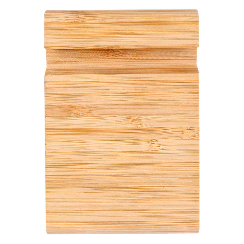 En stock bambú teléfono móvil soporte de mesa fabricante bambú artesanía 13*8cm doble ranura soporte de madera láser logo