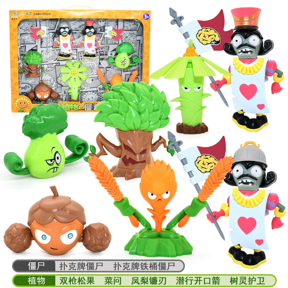 Подлинная наборы Plants vs. Zombies, игрушка, большой набор, подарочная коробка для мальчиков, кукла для детей, полный набор, подарок на день рождения