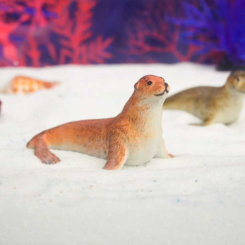 Micro paisaje playa marino adornos de animales lindo sello DIY artesanía pecera decoración del PVC morsa