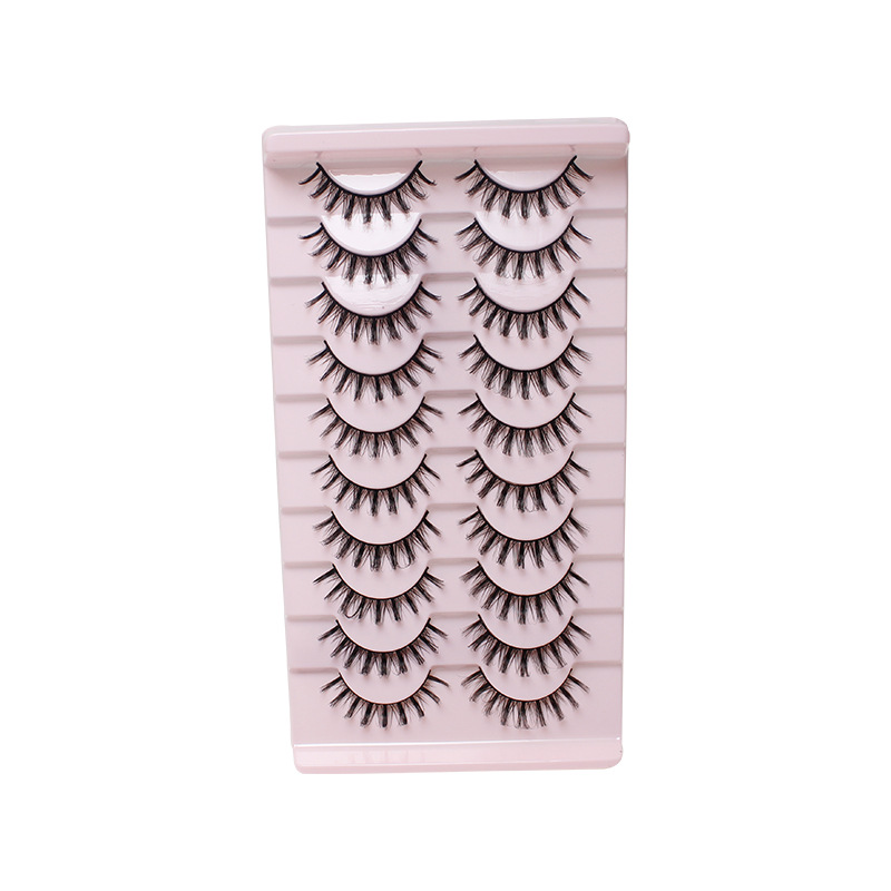 DINGSEN pestañas postizas fábrica transfronteriza suministro estable 10 pares DD deformado pestañas de vacaciones traje de volumen ruso