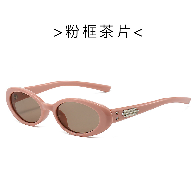 24 años nuevo Jennie con el mismo estilo Gafas de sol Mujer Ovalada Marco pequeño Gafas de sol de alta gama Bowknot Europa y América Transfronterizo