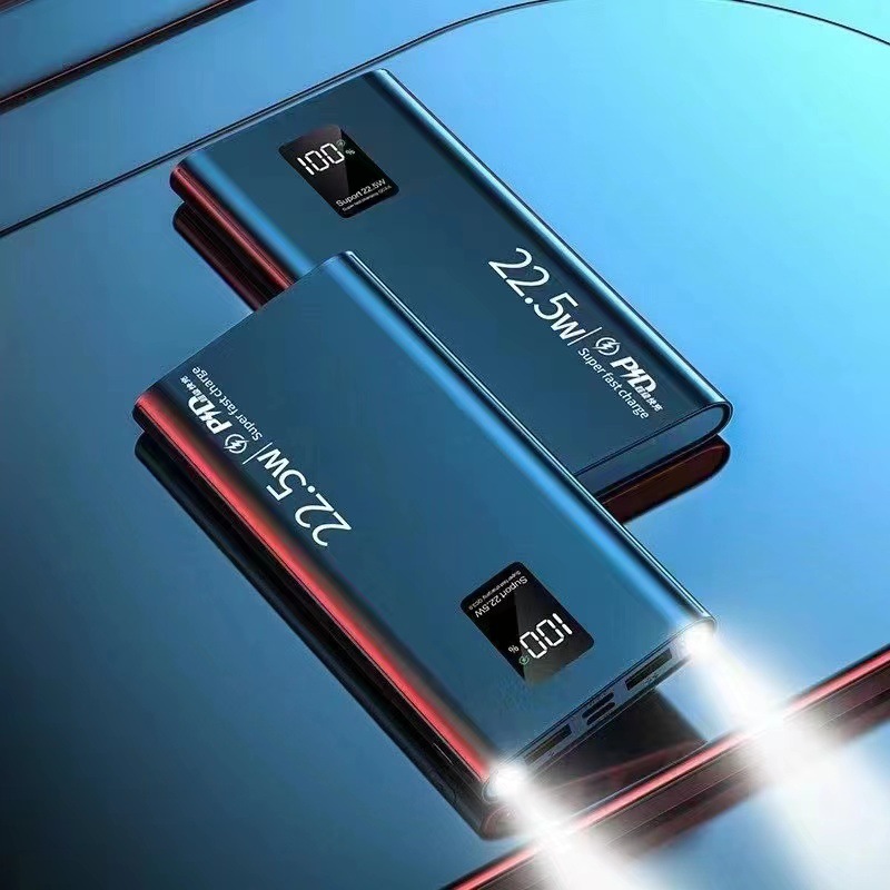 Fuente de alimentación portátil al aire libre de gran capacidad 20000 mAh tesoro de carga compacto bidireccional delgado tesoro de carga rápida