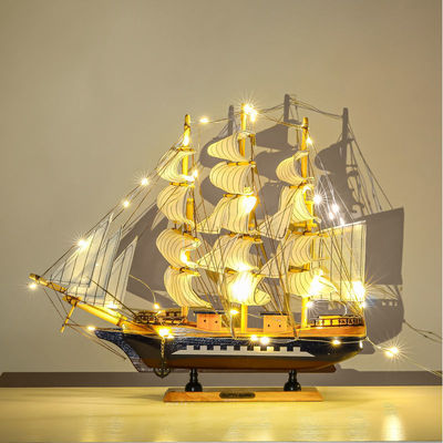 Everything is going smoothly Sailing decorate solid wood Decoration simulation woodiness Arts and Crafts Model friendship Boat A birthday present