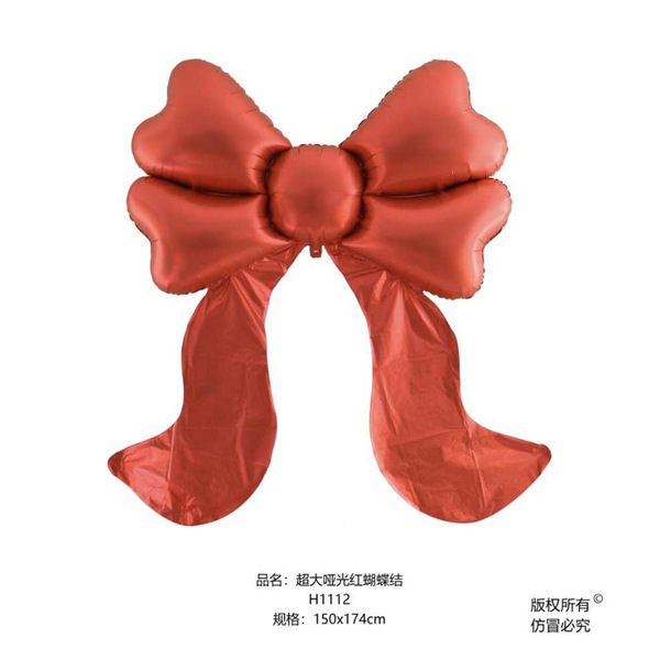 big matte balloon with bow