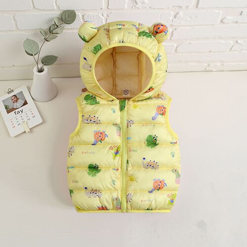 Infant down cotton vest  light and thin boys 'and girls' vest to warm up baby children's wear in autumn and winter
