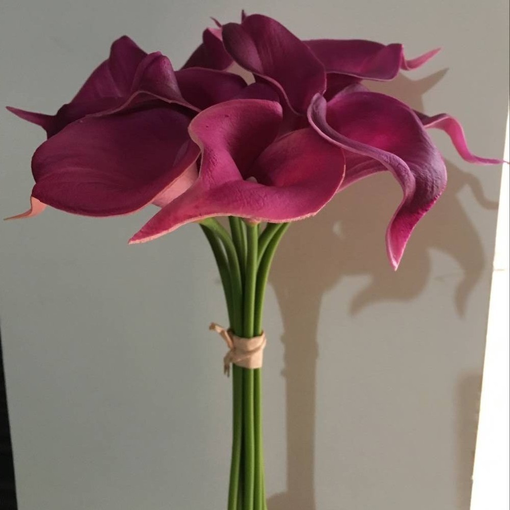 Flor artificial pu sentir Calla Lily Sala decoración del hogar diseño hogar a juego novia celebración flor