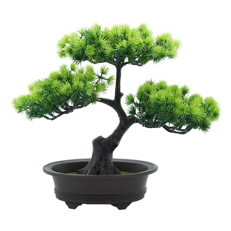 Artificial bienvenida Pino bonsai nuevo de larga vida Pino bonsai decoración vino gabinete decoración de escritorio flor artificial al por mayor
