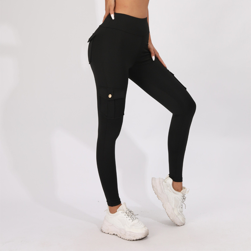 Amazon wish cross-border breathable hip lifting button pocket sports brushed Nude Yoga slimming tight leggings Amazon wish cross-border breathable hip lifting button pocket sports brushed Nude Yoga slimming tight leggings