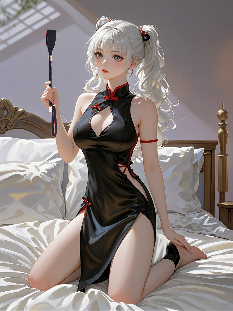 Temperature-Change Training Whip in PU Leather and Alloy for Adult Couples — detail image 20