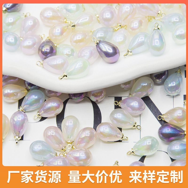 Mermaid Beads Water Drop Pendant Manufacturer Wholesale Antique Headwear Earrings Accessories Clothing Accessories Earrings Pendant DIY Decoration