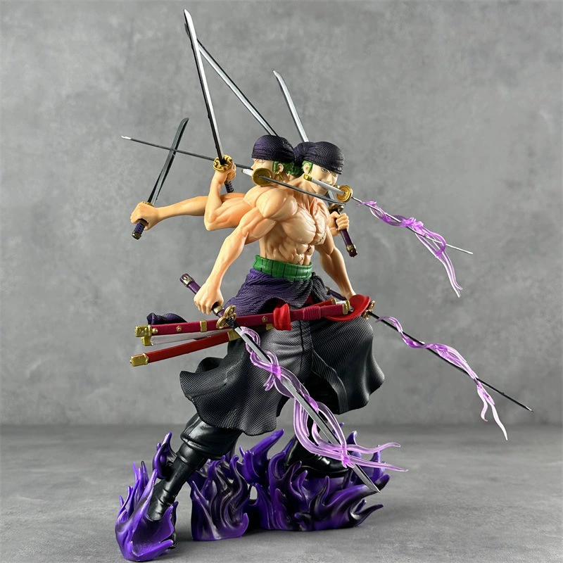One Piece Battle Nine - нож Саурон Ауроро трехглавый шестирукий Ян журнал аниме ручной модели декор