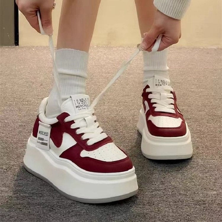 Thick-Soled Versatile Height-Increasing White Sneakers For Women 2024 New Summer Hot-Selling Sports Shoes With Unique_voghion.com