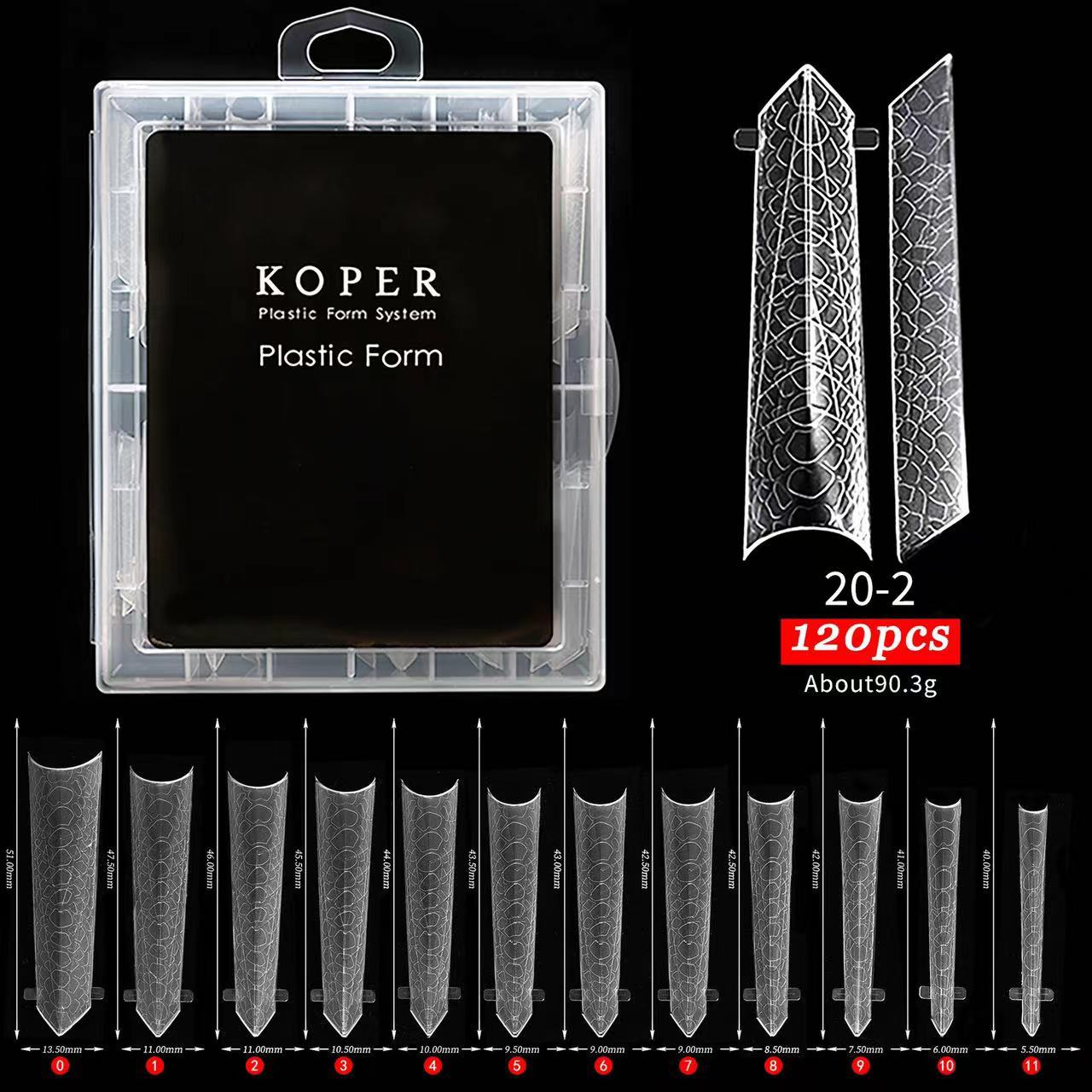 Patrón de uñas transfronterizas cristal molde de uñas cristal extensión sin soporte de papel fototerapia rápida extensión de uñas 120 piezas en caja