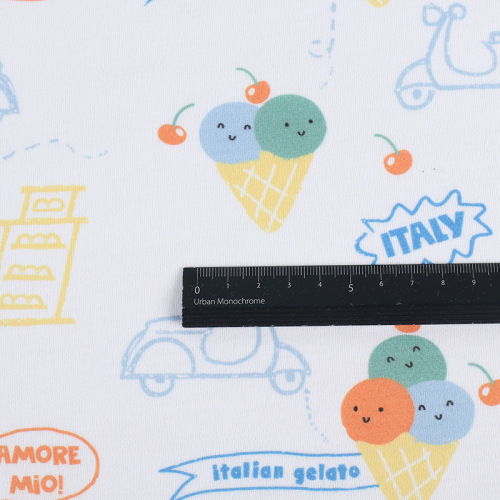 40s all-cotton cartoon printed terry cloth A-class pure cotton underwear nursing bra sleep sack printed knitting baby fabric