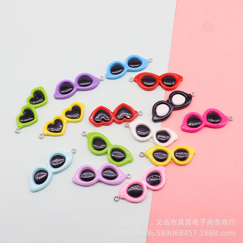 Creative Resin Glasses Color Glasses DIY Patch Phone Case Earrings Material Keychain Bag Accessories Accessories