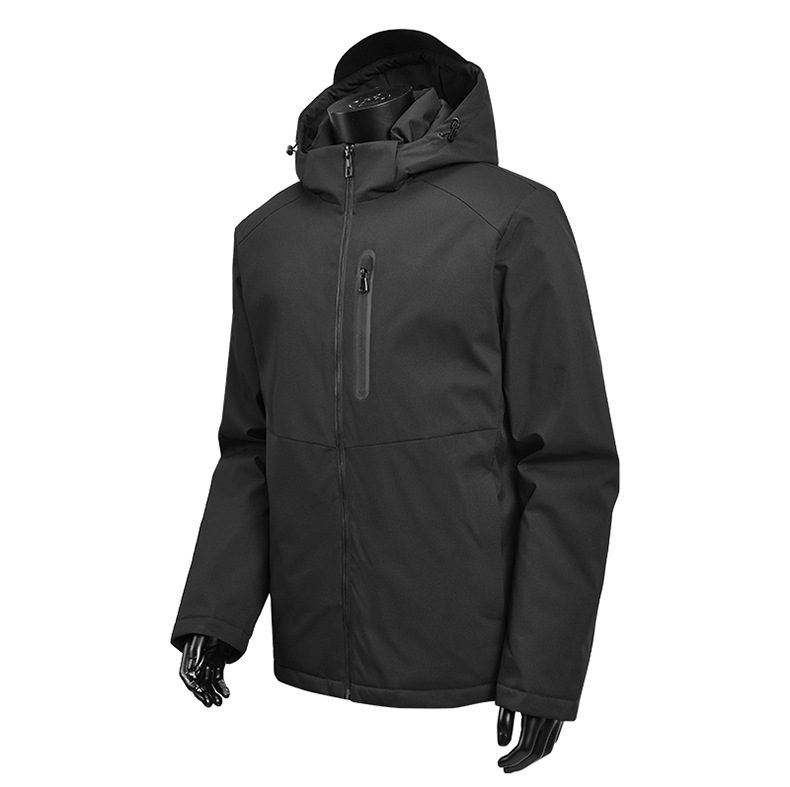 Gepolsterte Jacke Herren Lose Gepolsterte Jacke Mit Kapuze Softshell Outdoor Gepolsterte Jacke Herrenjacke_voghion.com
