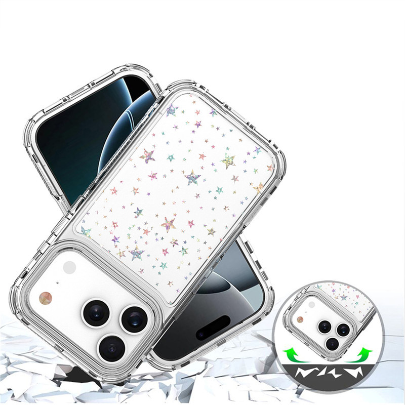 新款使用iPhone17 Pro Max透明手机壳XS Max炫影亚克力四角防摔壳