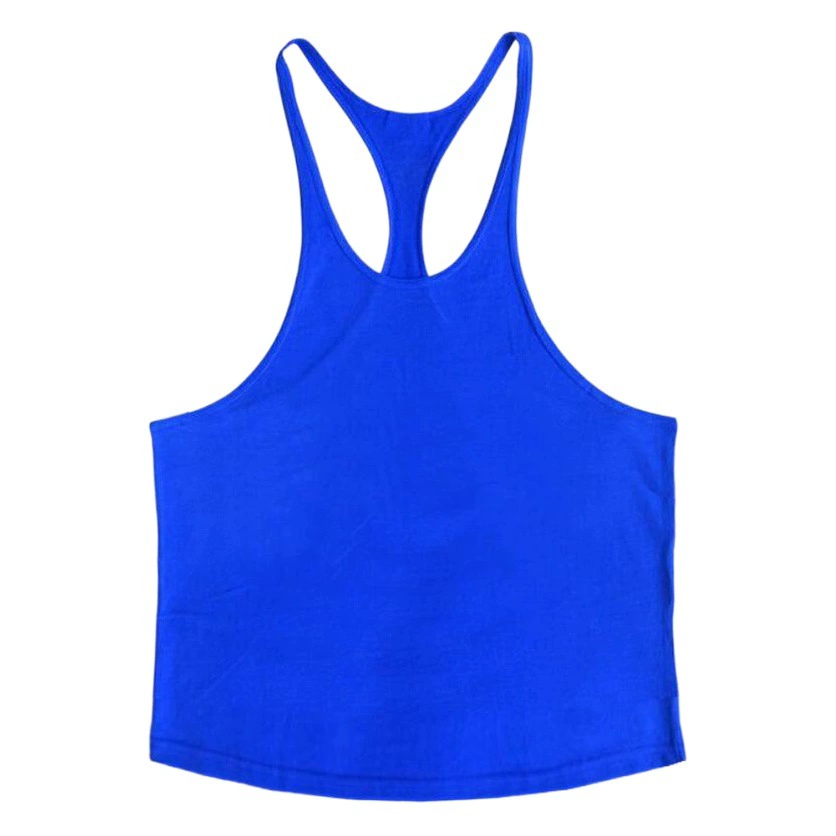 Wish/AliExpress Горячие продажи сплошных цветных мужских спортивных жилетов из хлопка для бодибилдинга для фитнеса с тонкими ремешками