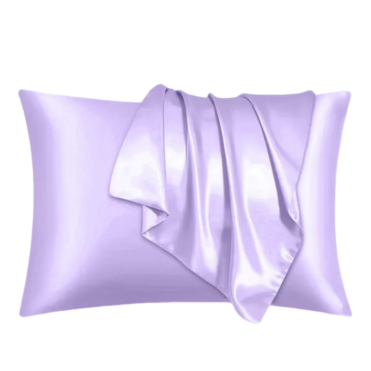 Comercio exterior transfronterizo sobre de color sólido imitación seda almohada funda de seda seda seda satin y piel almohada de sueño individual image 11