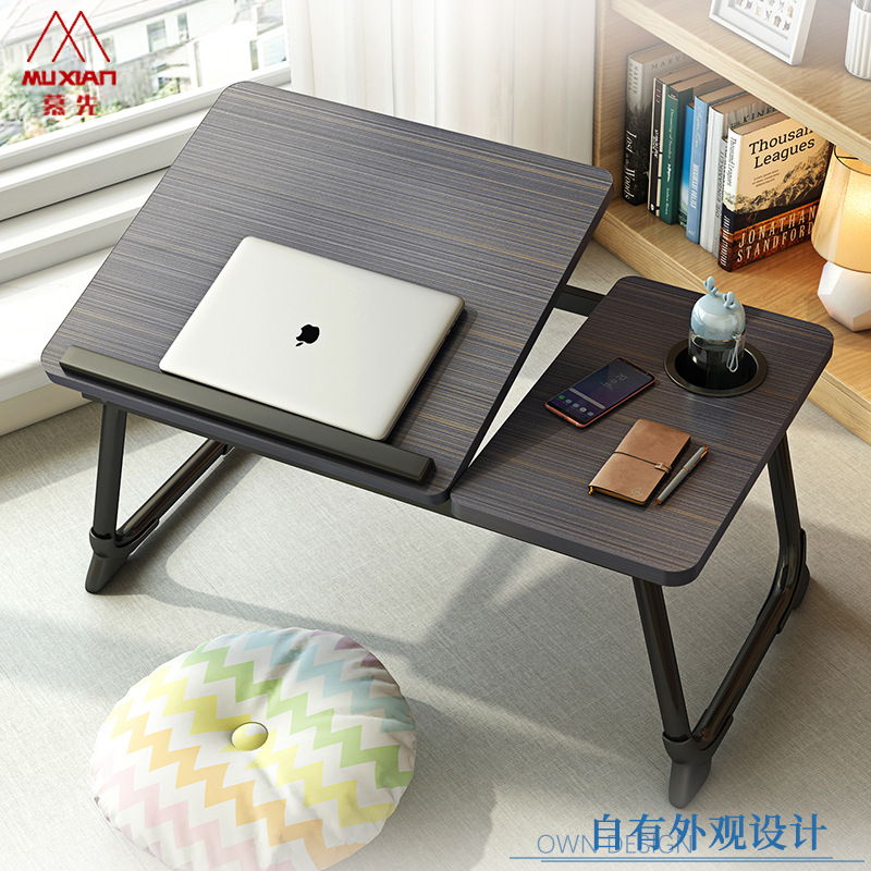 厂家 五档可调节USB床上升降桌折叠笔记本电脑桌书桌懒人桌小桌子