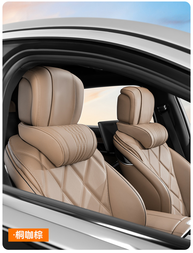 Cross-border best-selling car headrest and neck pillow, suitable for Maybach Napa memory foam car seat cushions