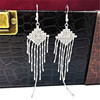 Silver needle, South Korean earrings, goods, silver 925 sample, diamond encrusted, internet celebrity