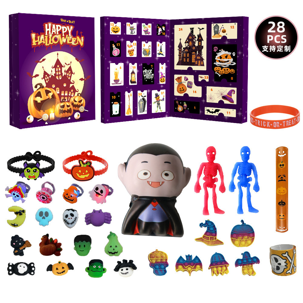 Nuevo Halloween transfronterizo 24 cajas ciegas Halloween Crazy Animal City caja ciega agujero conjunto de muñecas
