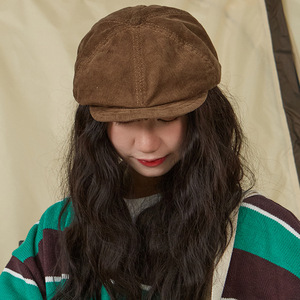 新款贝雷帽女春秋韩版百搭鸭香帽夏季复古显脸小前进八角帽潮帽子|undefined