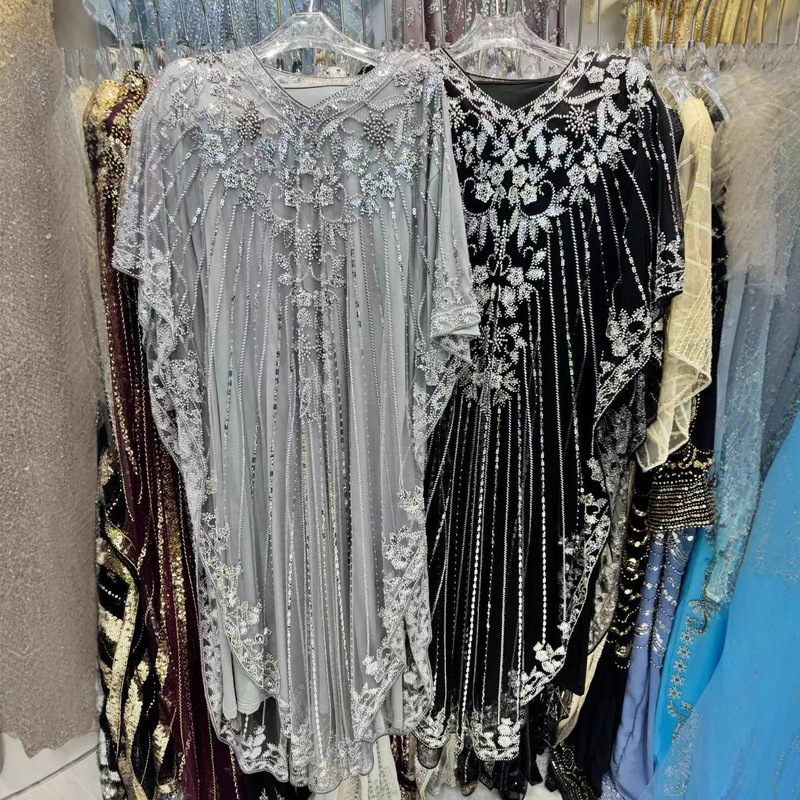 Elegant Women's Dress with Heavy Embroidery, Mesh, and Beading for Banquet, 2025 New High-End Overlay Dress