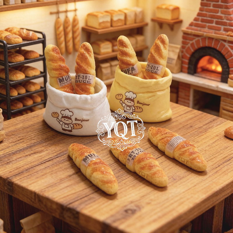 Mini Baguette Cute Bread Storage Basket Miniature Food Toy Model Dollhouse Scene Decoration DIY Accessories Wholesale Mini Baguette Cute Bread Storage Basket Miniature Food Toy Model Dollhouse Scene Decoration DIY Accessories Wholesale