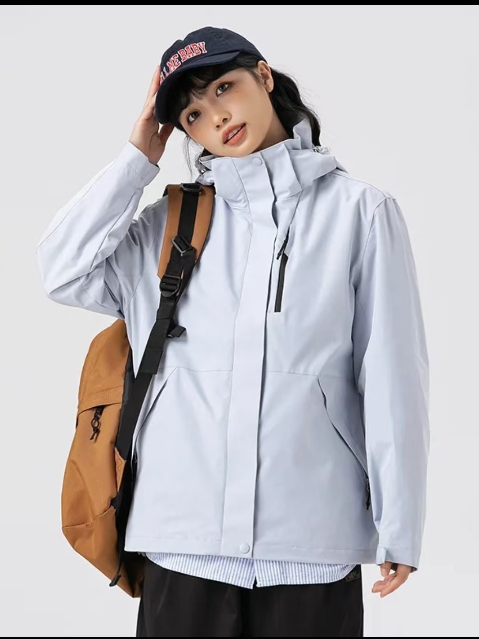 Otoño y invierno desmontables revestimiento de pluma pareja chaqueta 2 - en - 1 chaqueta impermeable al aire libre