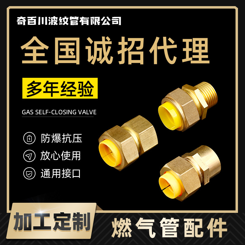 接头转换接头燃气管铜配件燃气管快速转换铜接头燃气管专用配件