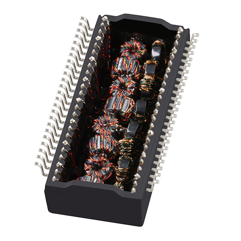 HX5G2003NL 厂家48pin贴片带poe供电功能双口分离式网络变压器