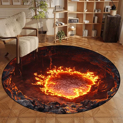 Wear-Resistant Mat, Available for Cross-Border Shipping, Avtomobil döşəmə paspasları - style-05-60cm-round-crystal-velvet