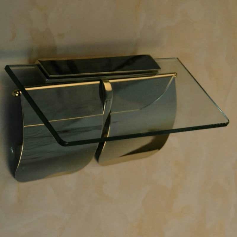 环保镜挂卫浴置物架钢化玻璃半透明