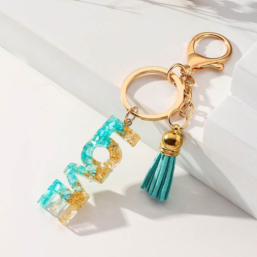 Women's Gender Luxurious Style Luxurious Letter Resin Women's Keychain