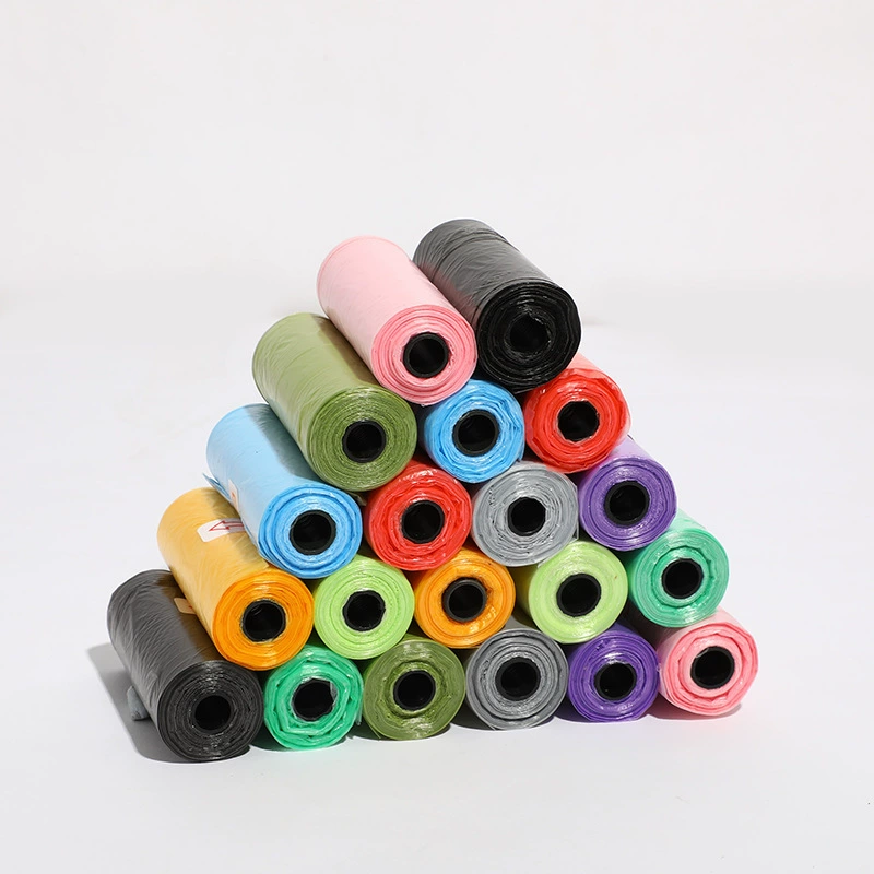 Прямые поставки от производителя: пакеты для уборки за животными, 15 штук в рулоне, пакеты для уборки собачьих экскрементов, мусорные пакеты, пользуются большим спросом на международном рынке.