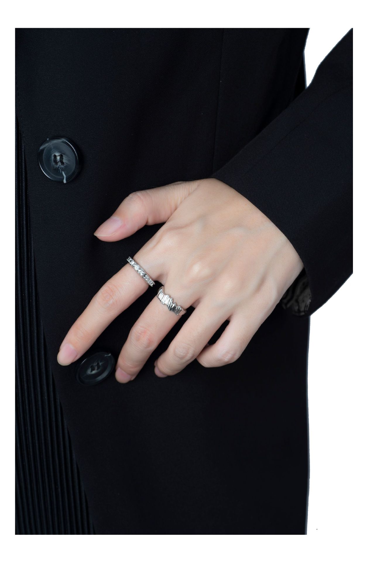 Simple Style Geometric Copper Plating Zircon Open Ring