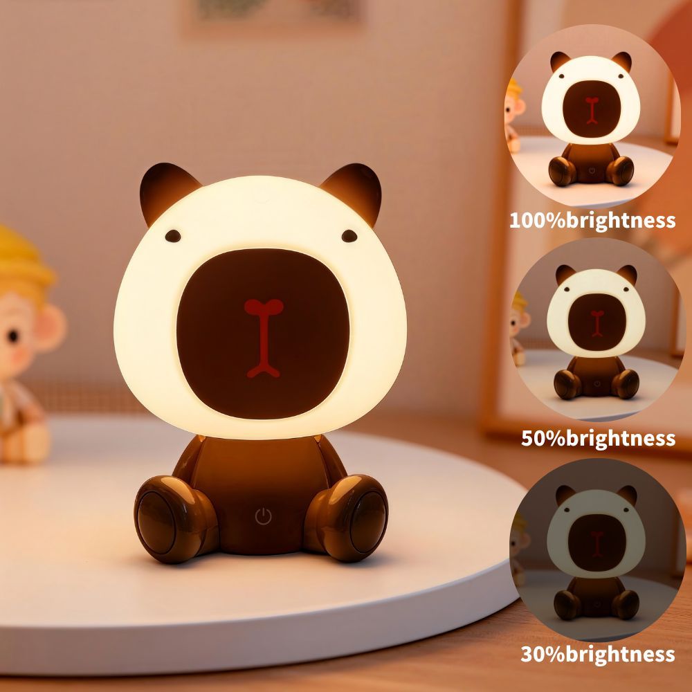 Luz nocturna creativa de dibujos animados Dolphin LED recargable toque lámpara de escritorio USB recargable luz nocturna escritorio regalo de cumpleaños