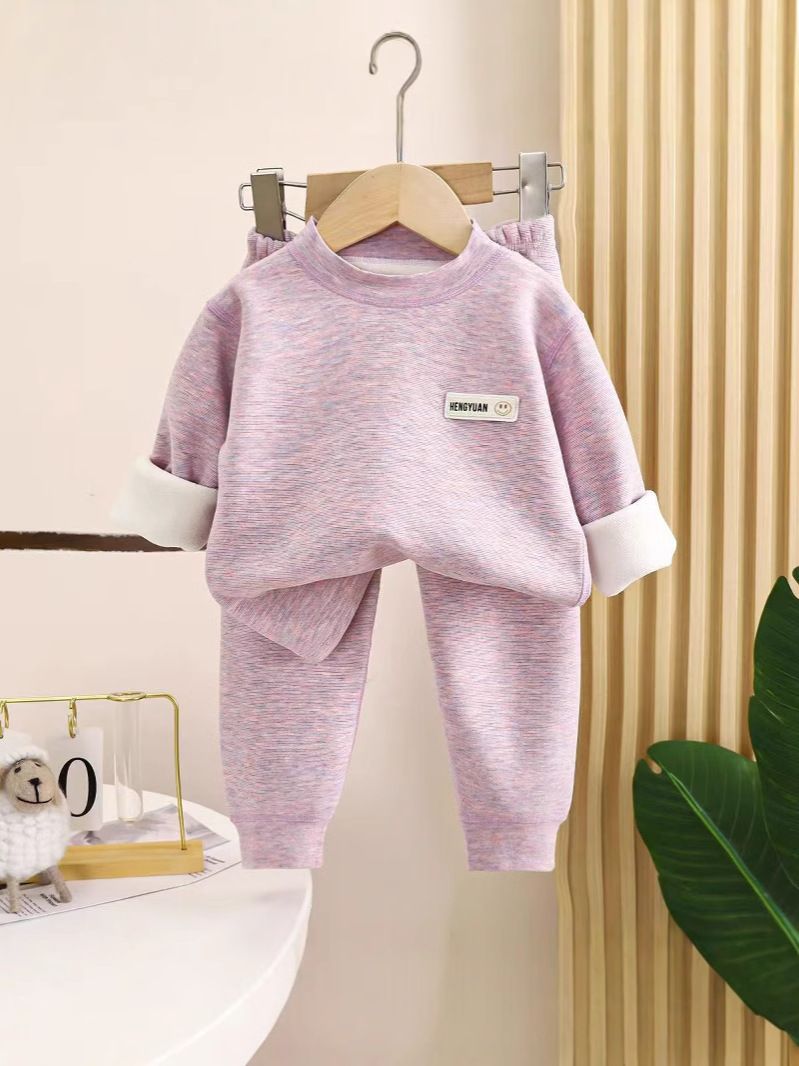 Trajes de calentamiento para niños más terciopelo engrosado otoño y invierno nuevo bebé ropa interior de fondo ropa interior de otoño para niños pantalones de otoño para niños